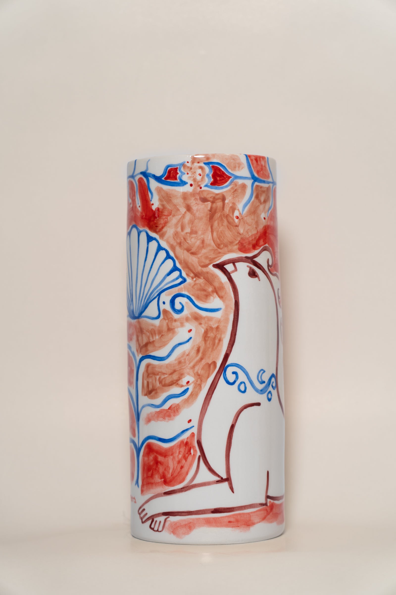 GRIFFIN & SHELL - CERAMIC VASE