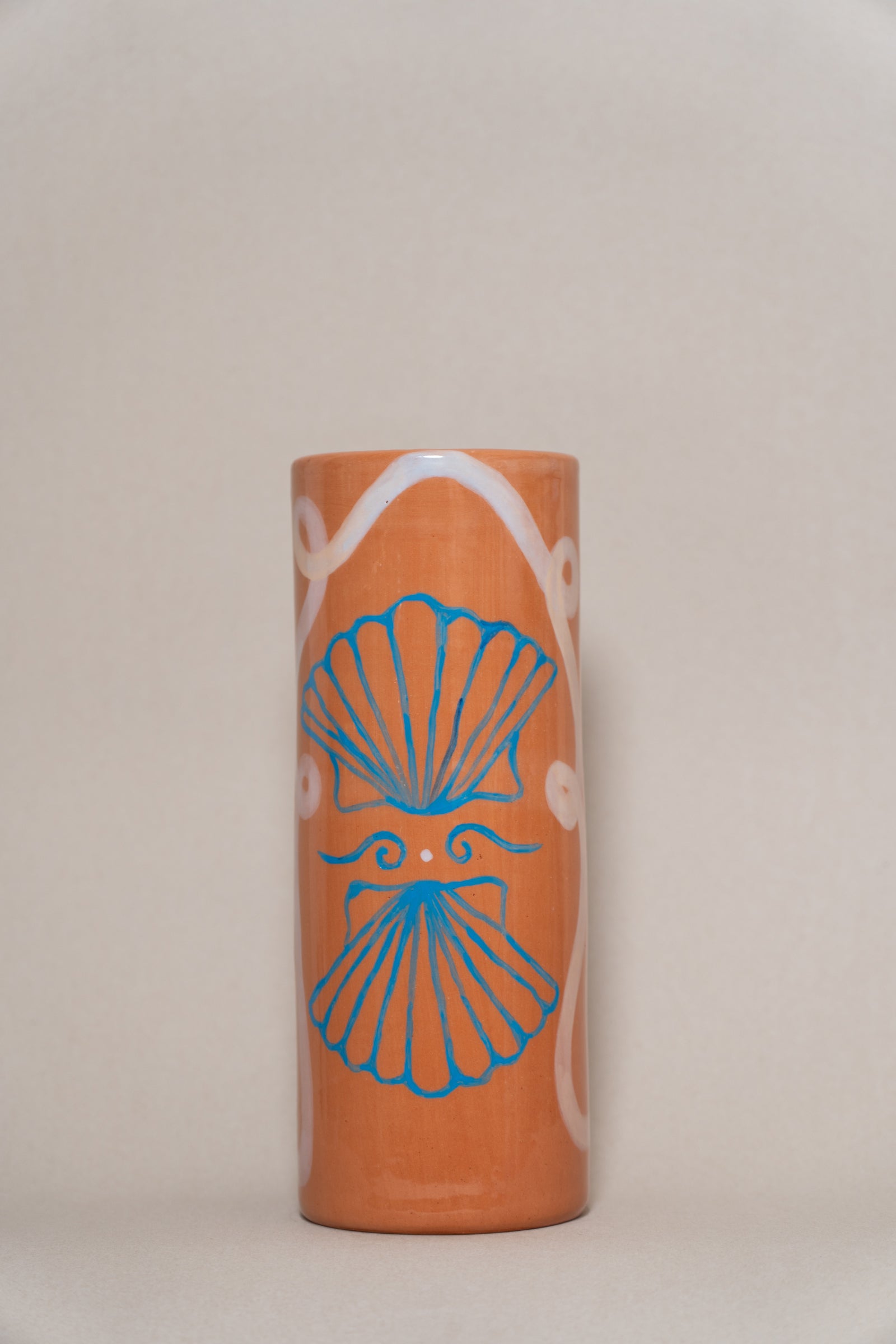 SEA SHELLS - TERRACOTTA CERAMIC VASE