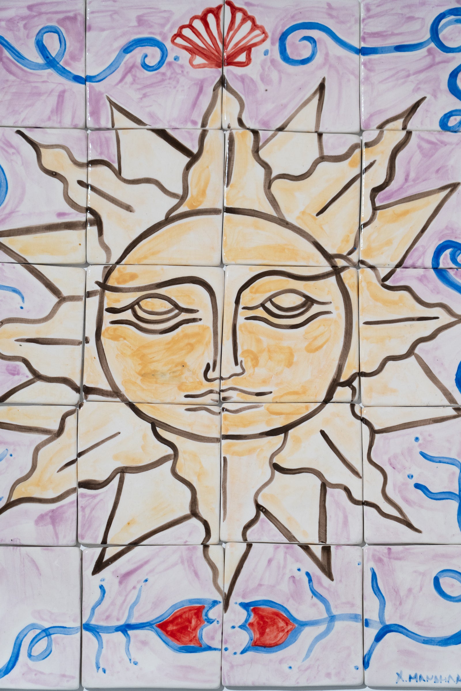 THE SUN - MOSAIC PAINTING 40CM X 50CM