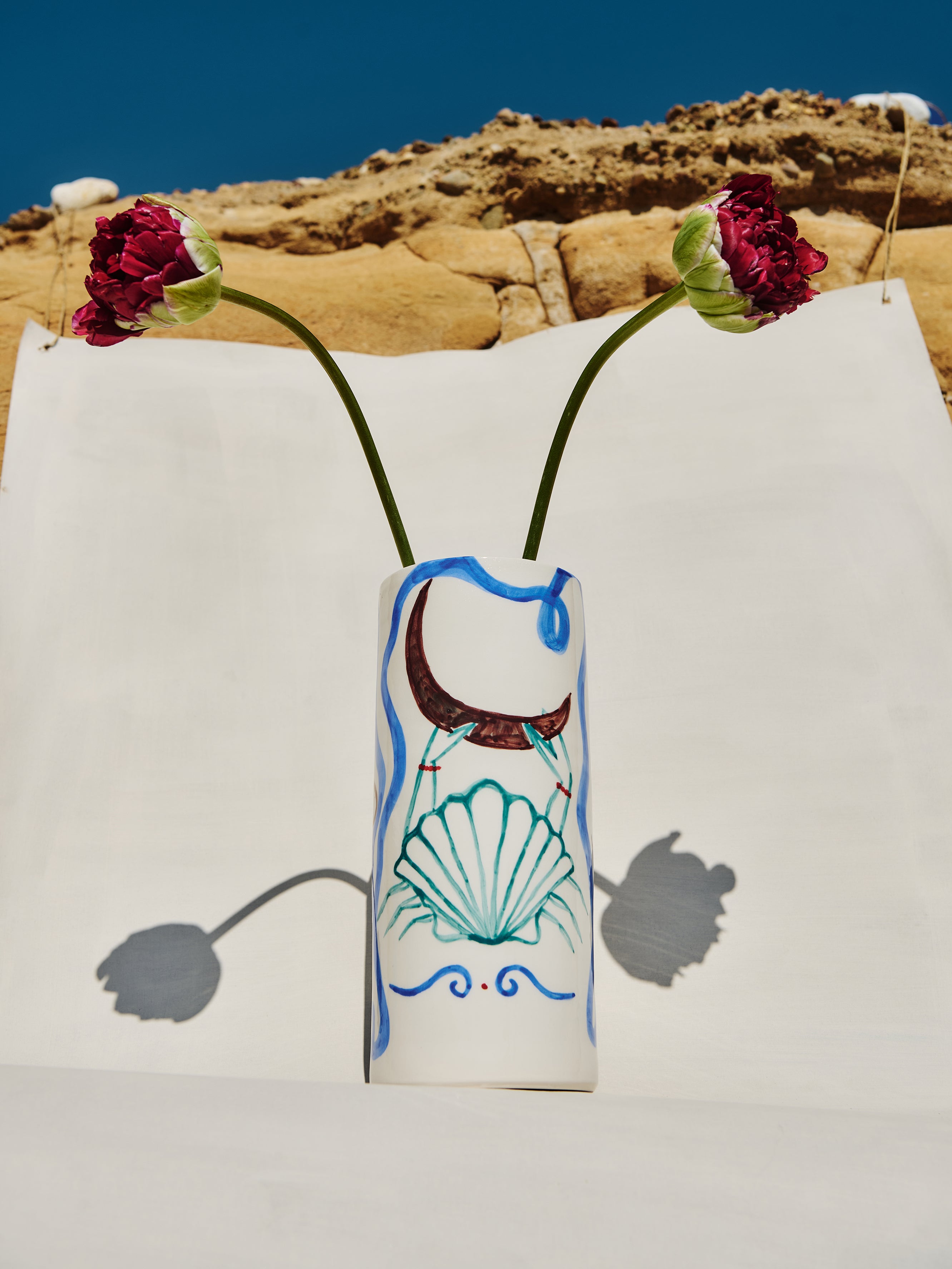 CRAB & MOON - CERAMIC VASE