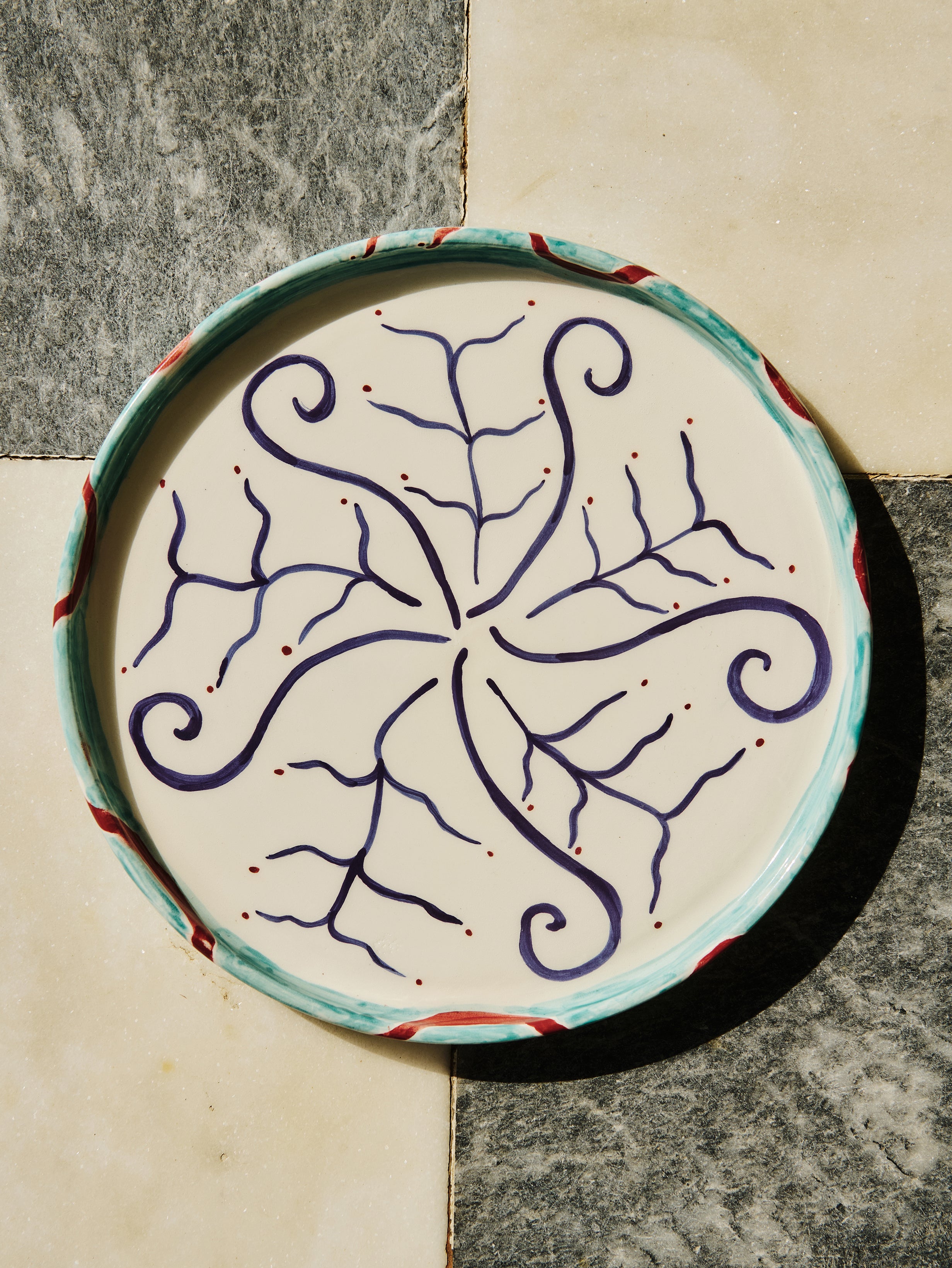 SEA FLOWERS - CERAMIC PLATTER