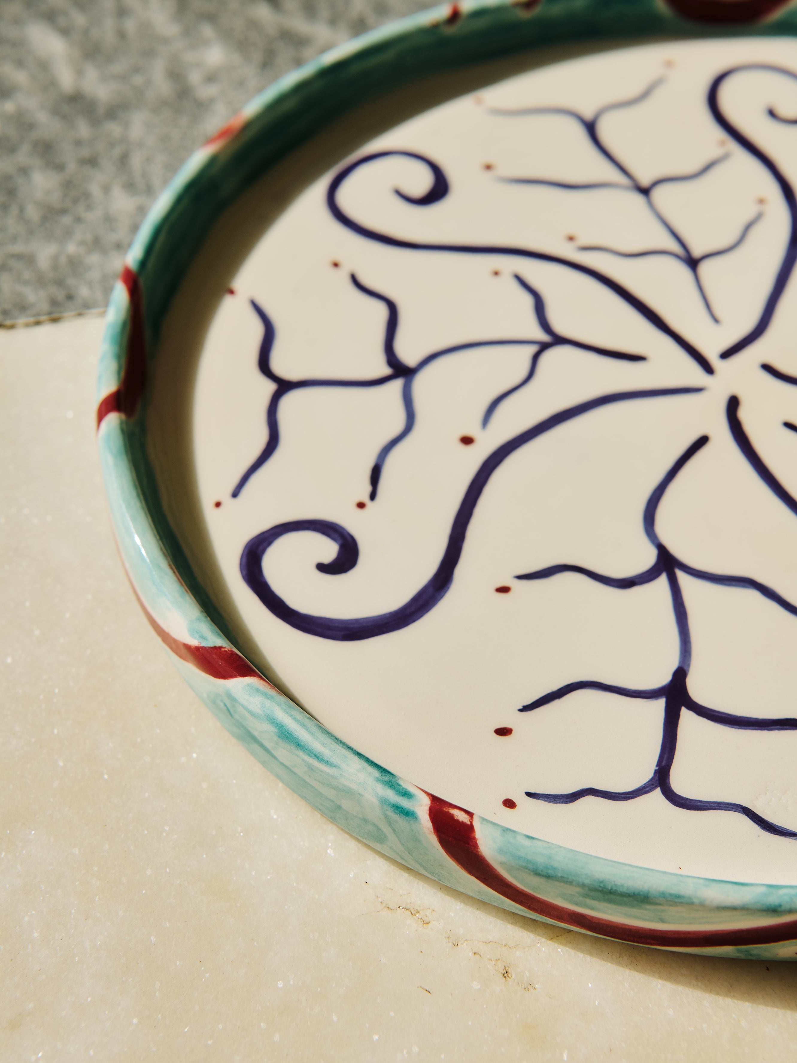 SEA FLOWERS - CERAMIC PLATTER