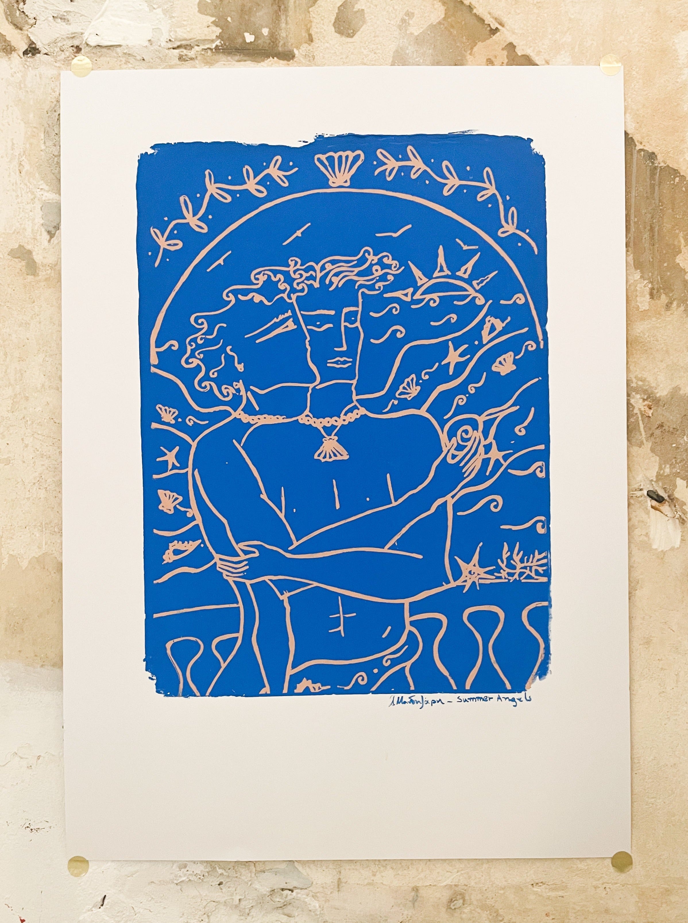 SUMMER ANGELS - SILKSCREEN PRINTED POSTER 50 X 70CM