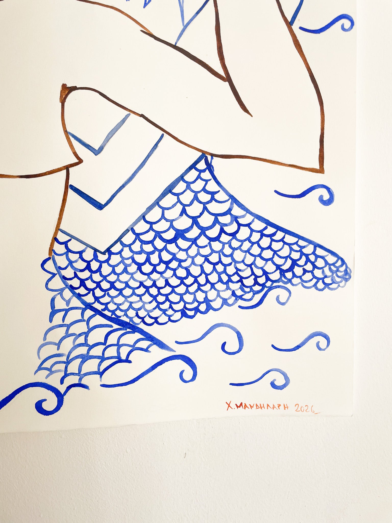 SIREN - WATERCOLOUR ON FINE ART PAPER 50 X 70 CM