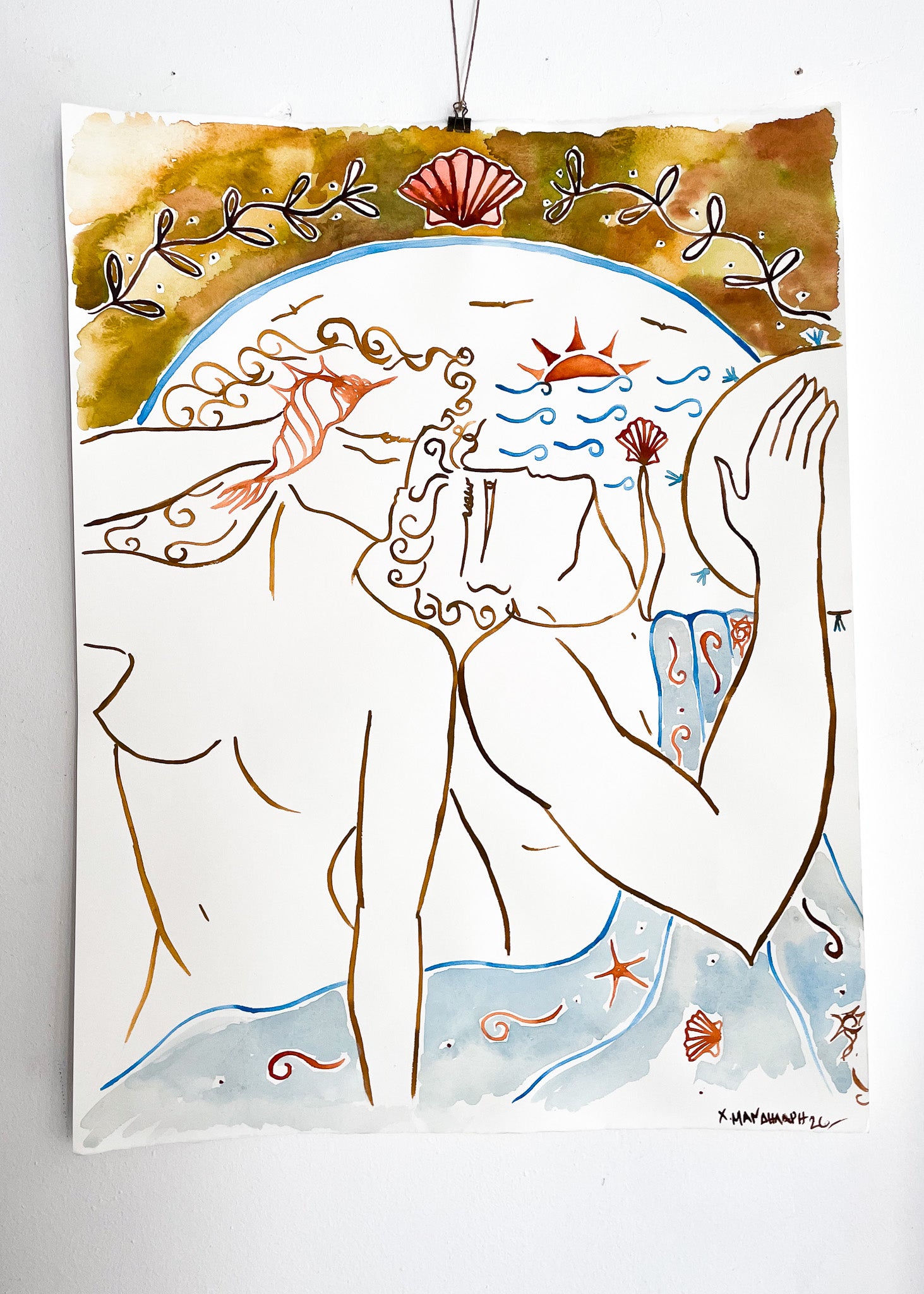 THE DANCERS - WATERCOLOUR ON FINE ART PAPER 50 X 70 CM