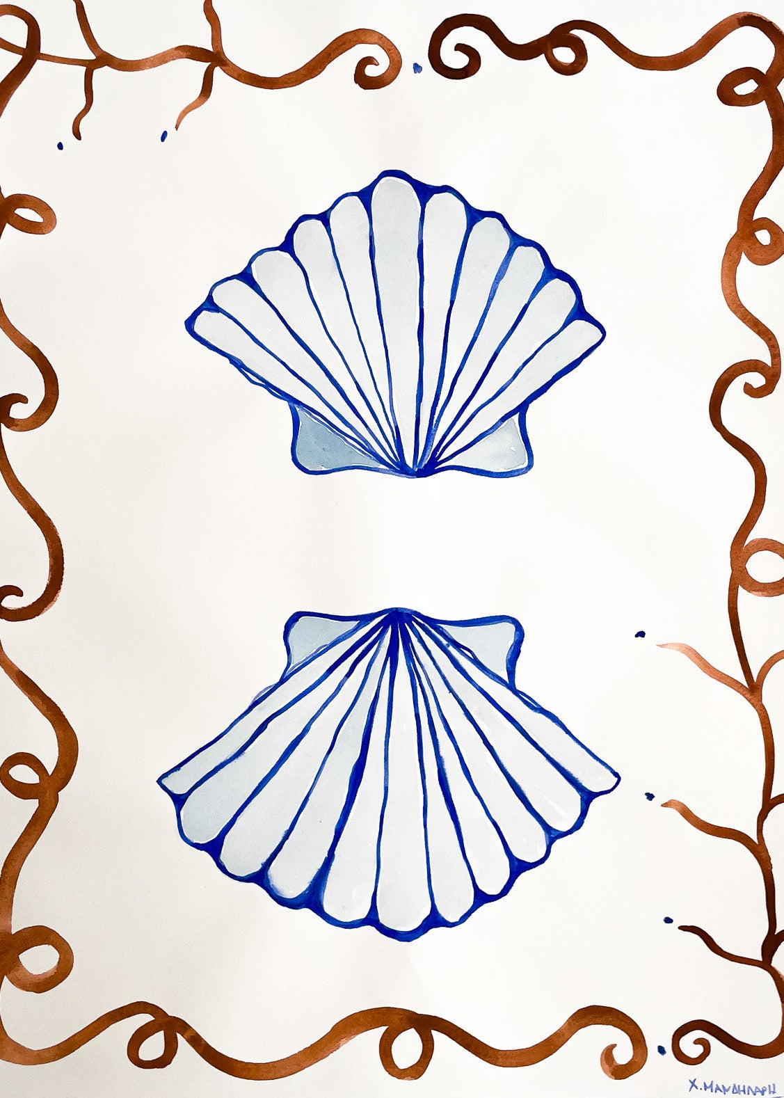 PEARLS - WATERCOLOUR ON FINE ART PAPER 50 X 70 CM