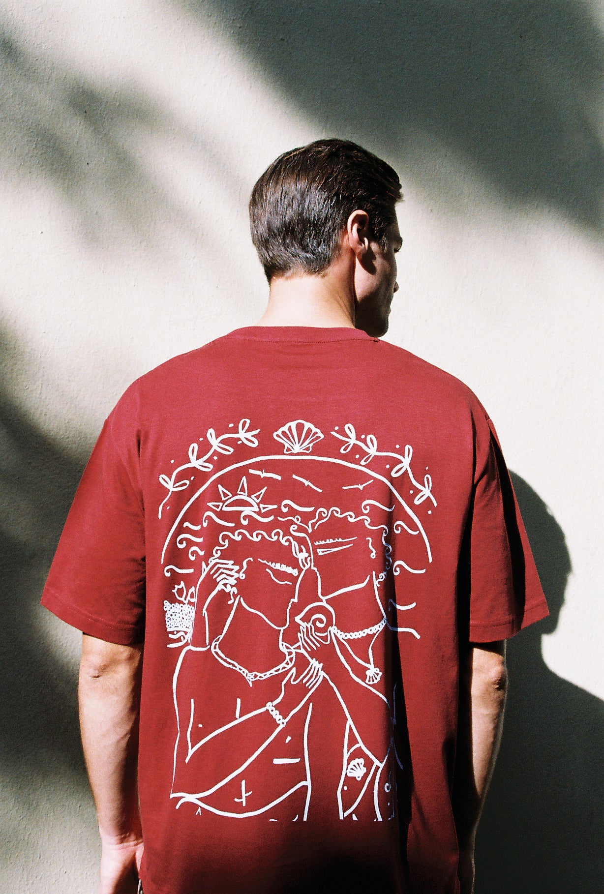 HEARTBEAT - TSHIRT / GENDER NEUTRAL BURGUNDY