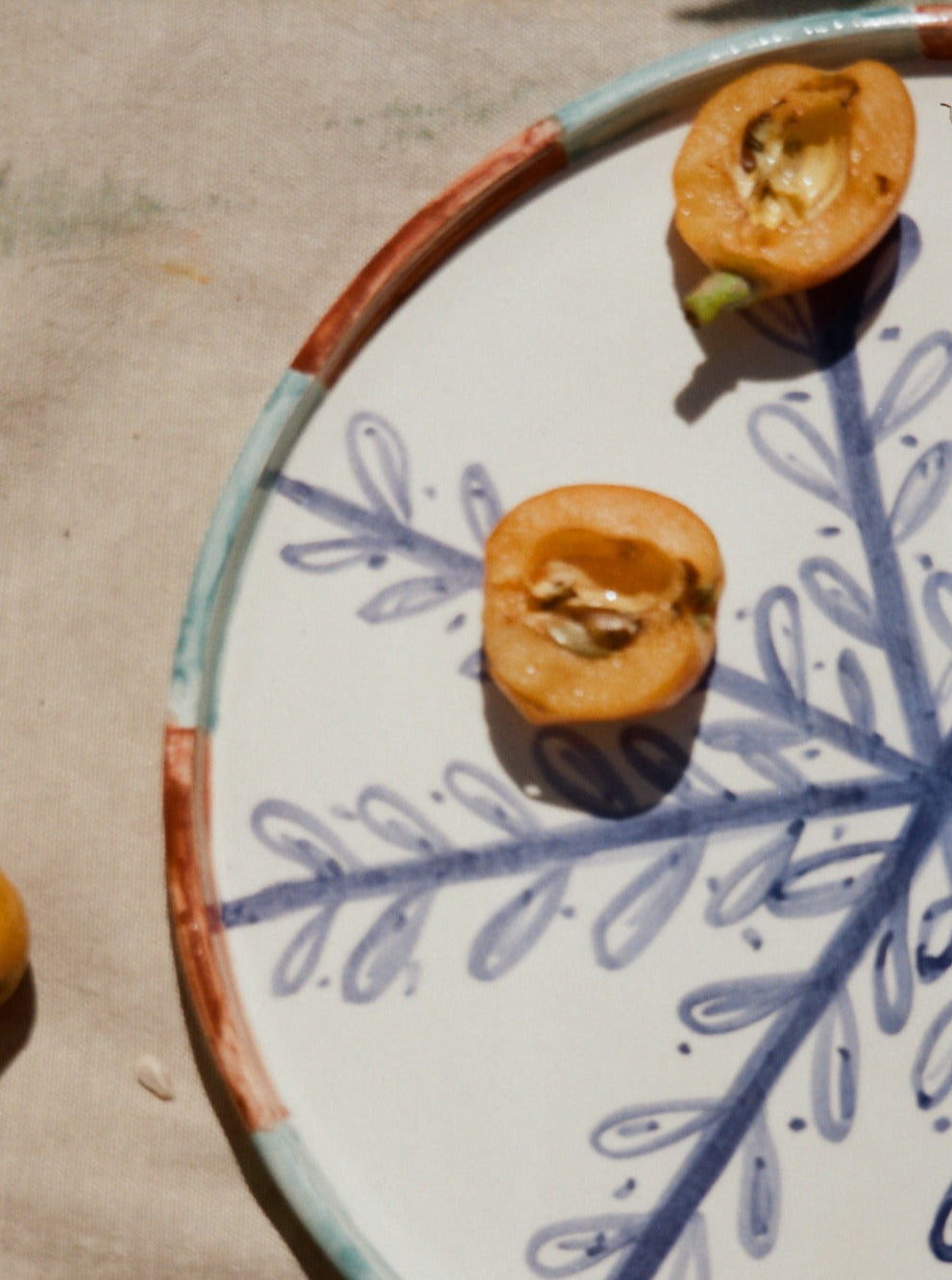garden II - ceramic platter with FLAWS