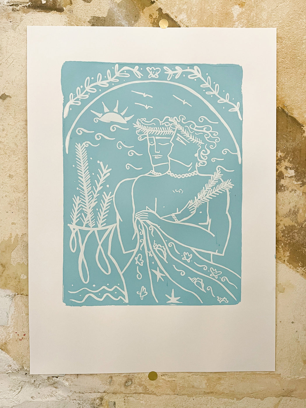 SUNSET HUG - SILKSCREEN PRINTED POSTER 50 X 70CM