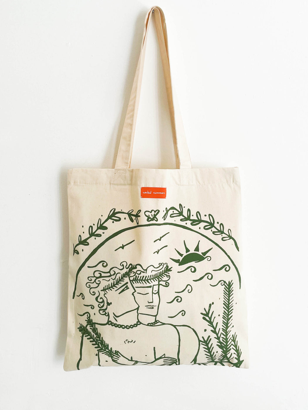 SUNSET HUG OLIVE- TOTE BAG