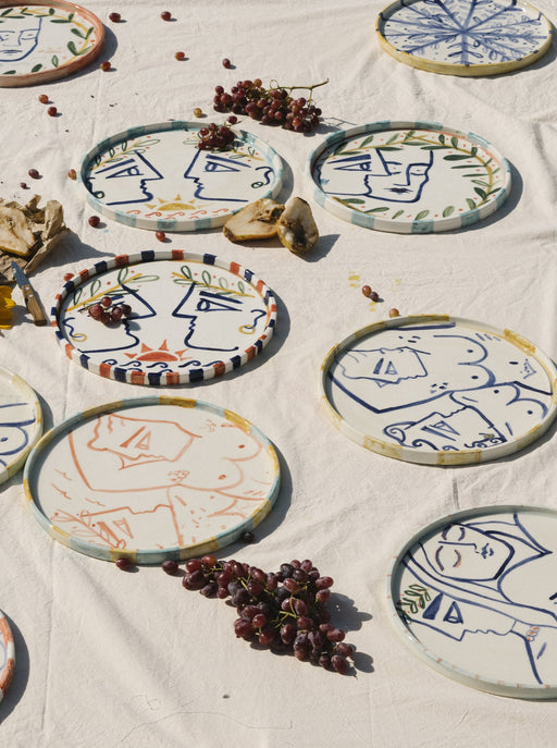 the couple II - ceramic platter