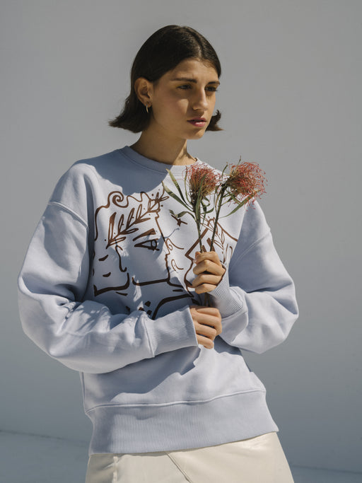 UNISEX pomegranates crewneck - blue II