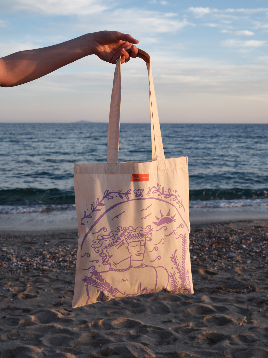 SUNSET HUG LILA - TOTE BAG