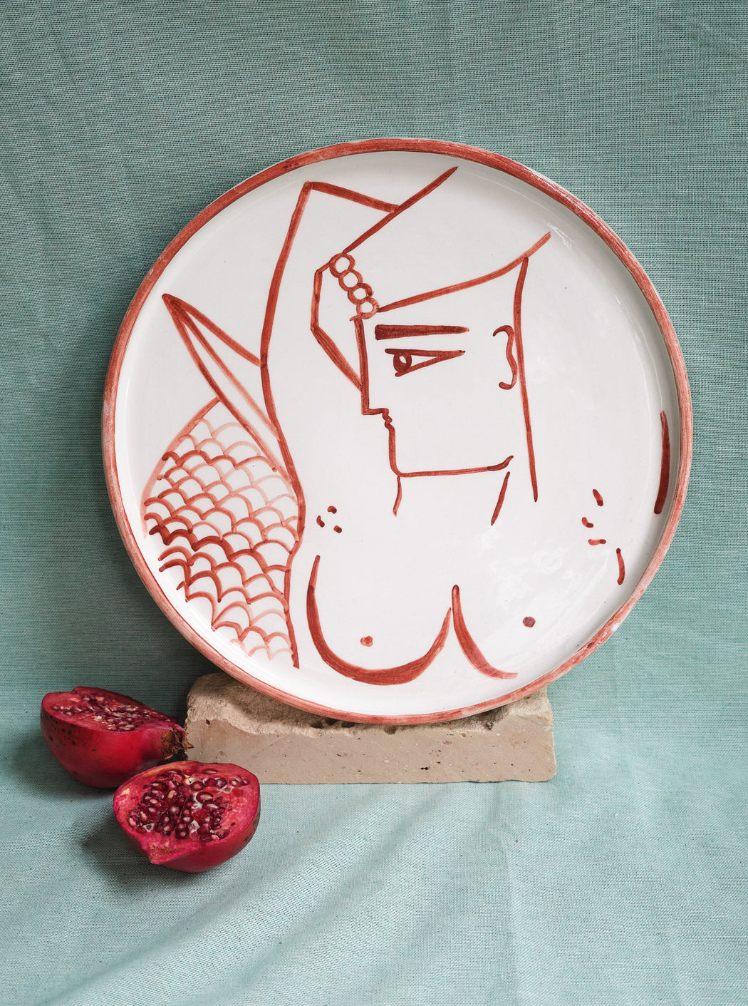 RED MERMAID - CERAMIC PLATTER