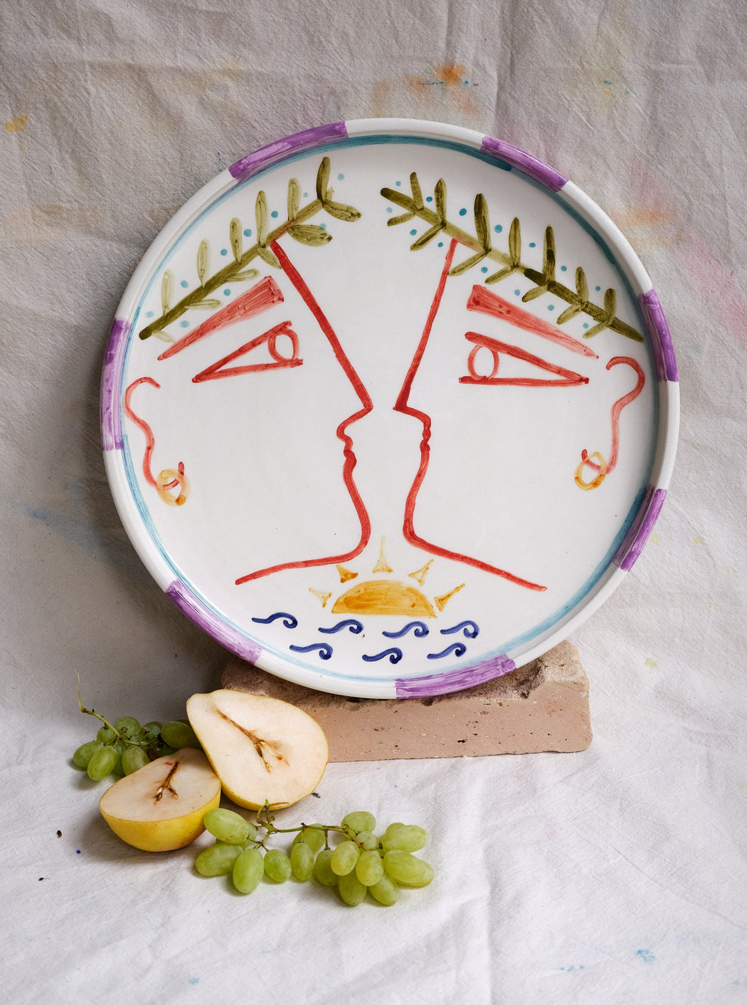 GAZE RED - CERAMIC PLATTER