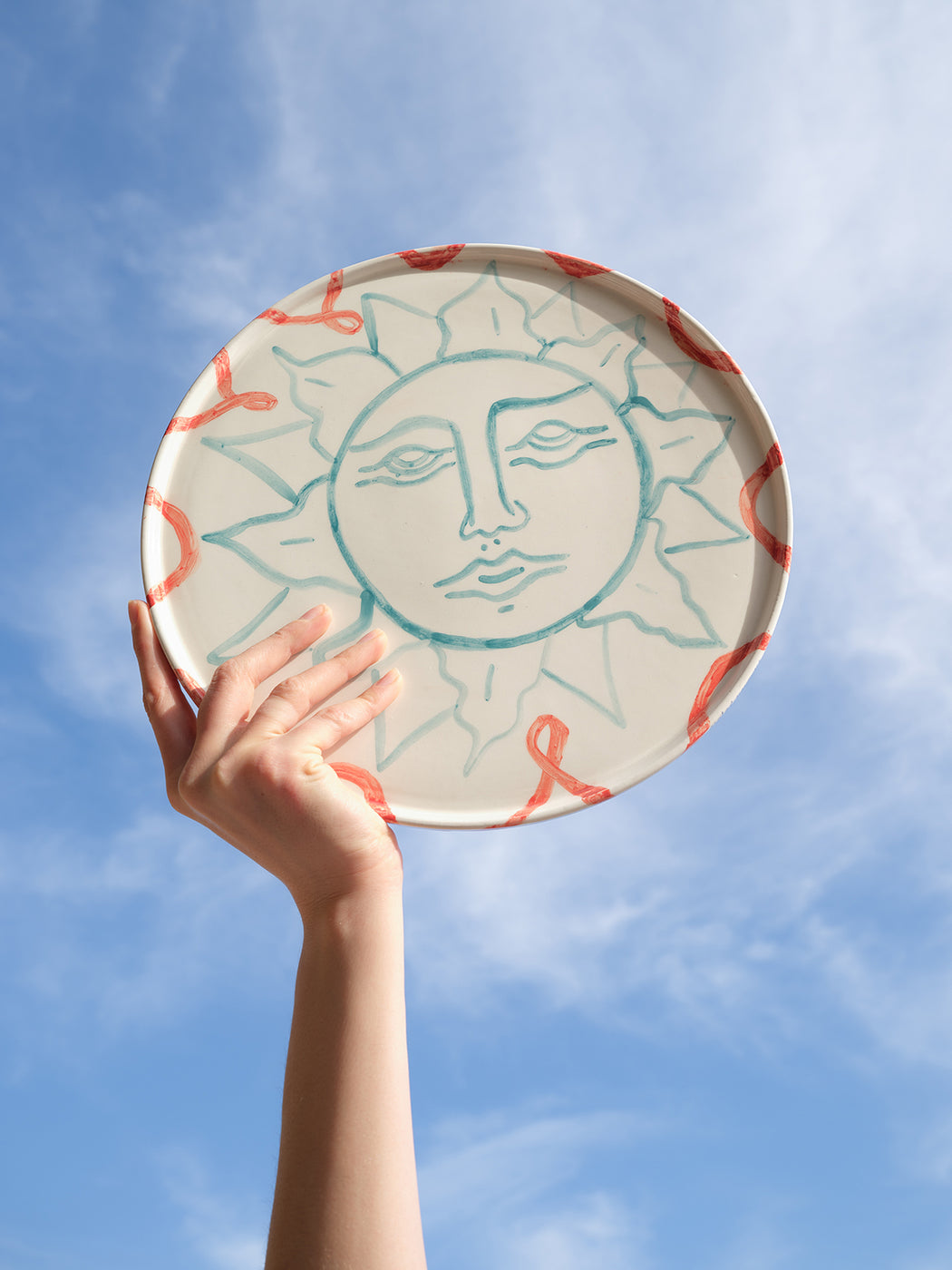 SUN BLUE - CERAMIC PLATTER